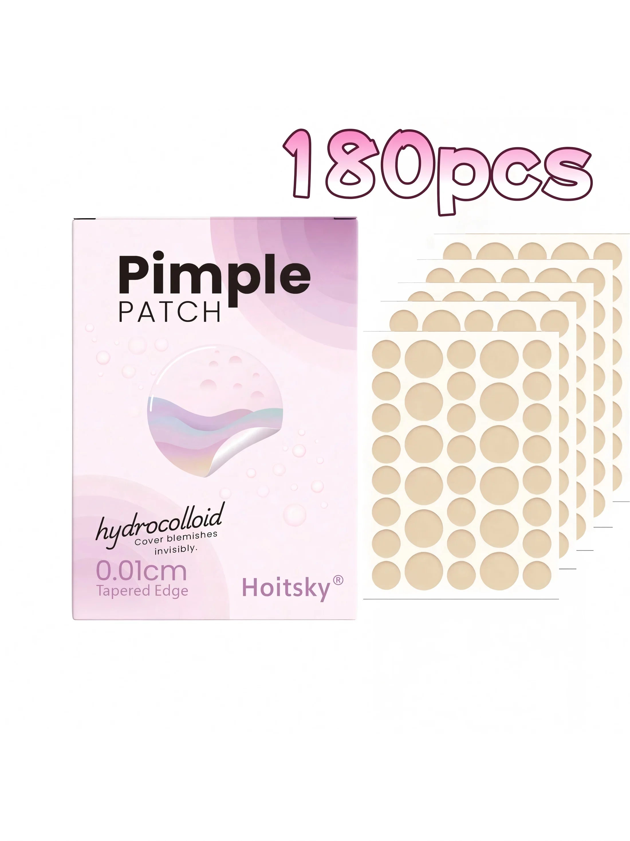 180/360 pieces of transparent, skin tone water-based gel acne patches, suitable for covering acne and pimples Oasis Select fuse-180pcs