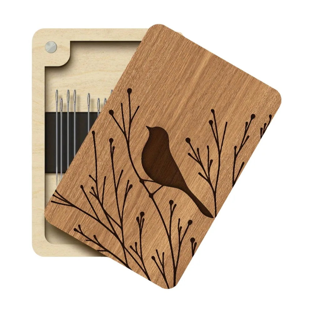 Sewing Machine Magnetic Needle Case | Handmade Wooden Holder