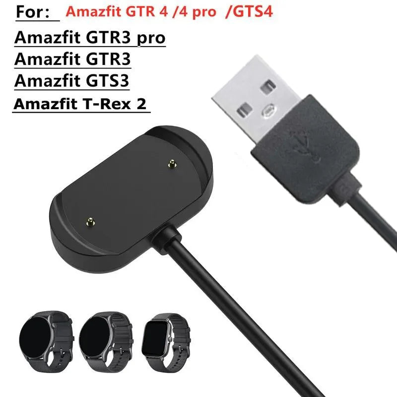 Amazfit USB Charger – GTR 3/4, GTS 3/4, T-Rex 2 Charging Cable Smartwatch Charger Cable Oasis Select