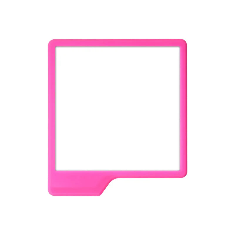 1pc 14.5x16.5x13cm Fashion Silicone Mirror Self Grips Mirror Shatterproof Shaving Makeup Shower Silicone Travel Washroom Oasis Select Rose red-Mirror