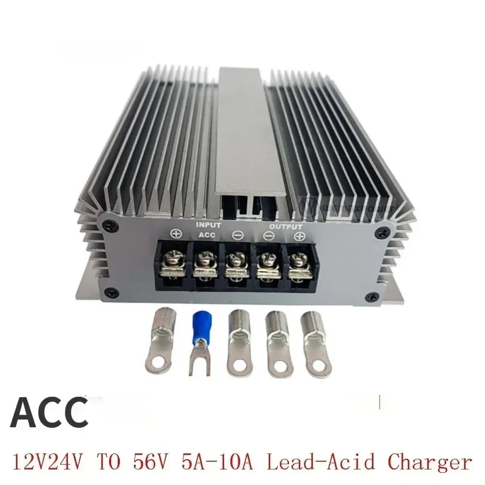12V24V TO 56V 2A-10A Lead-Acid Charger boost converter DC DC Step up Car Battery Charger for automotives or auxiliary battery Oasis Select