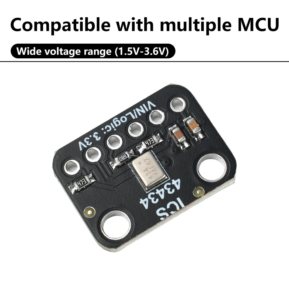 ICS-43434 MEMS Digital Microphone Module I2S DC 1.5V-3.6V Mini Microphone Module Breakout Low-Cost Low-Pass Filter Module Oasis Select
