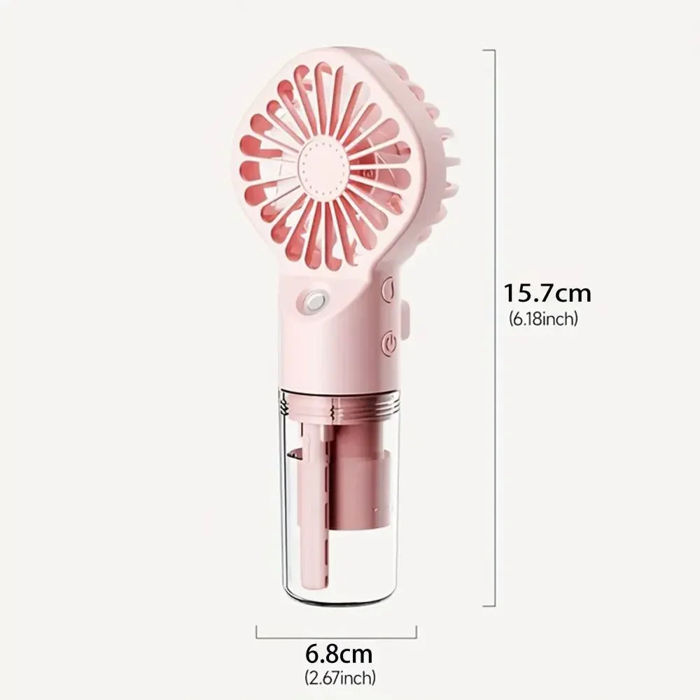 1pc Portable Handheld Spray Fan,Water Spray Mist Fan,Student Dormitory Mini Fan,Summer Supplies, Cooling Tools,Outdoor Small Fan Oasis Select