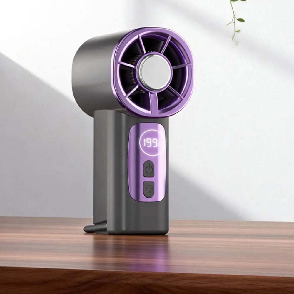 199 Speeds TEC Cooling Handheld Fan USB Charging High-speed Rechargeable Mini Fan Long Battery Life Quiet Portable Handheld Fan Oasis Select