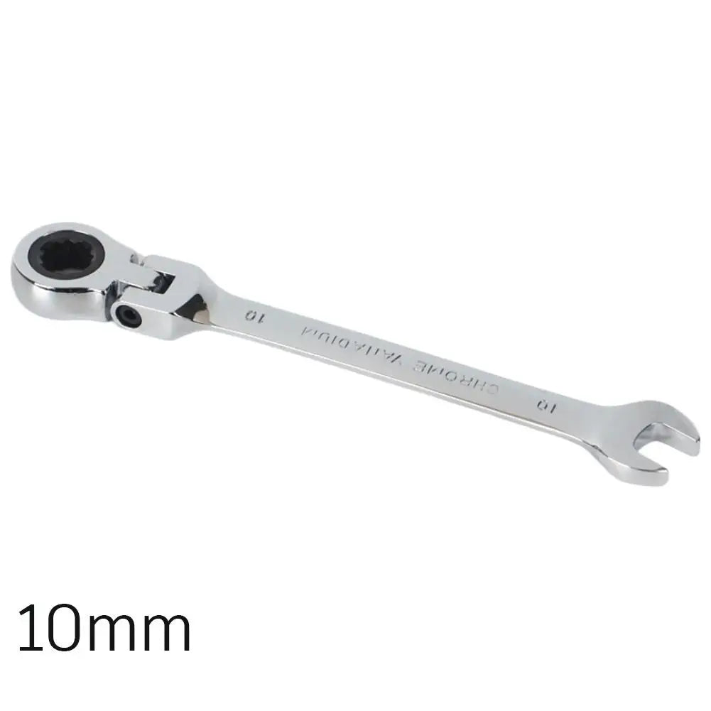 8–18mm Flexible Head Ratchet Wrench | 72-Tooth Vanadium Steel