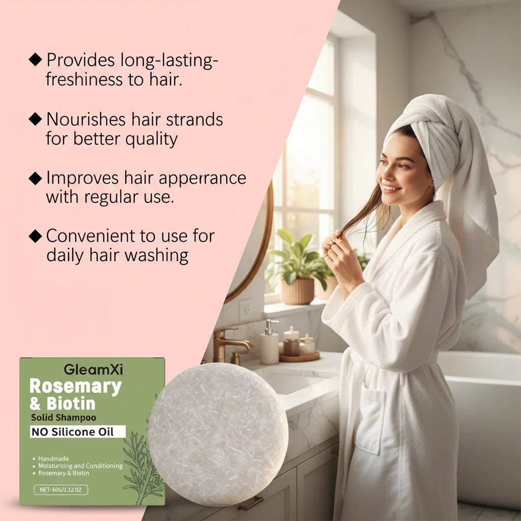 Rosemary Shampoo Bar – Moisturizing, Volumizing Daily Hair Cleanse Solid Shampoo Bar Oasis Select