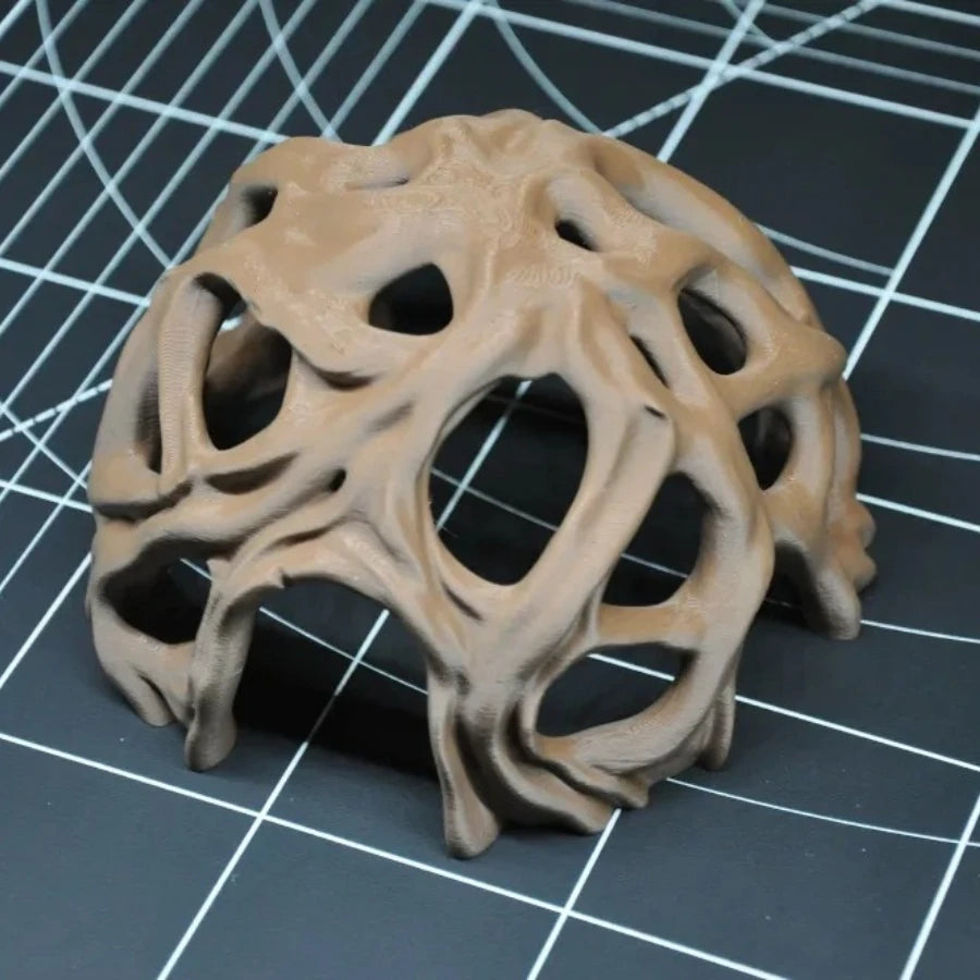 Aquarium Hiding Cave Natural 3D Printing Ornament Hollow Hideout for Fish Reptile Shelter for Geckos Lizards Tank Decor Oasis Select