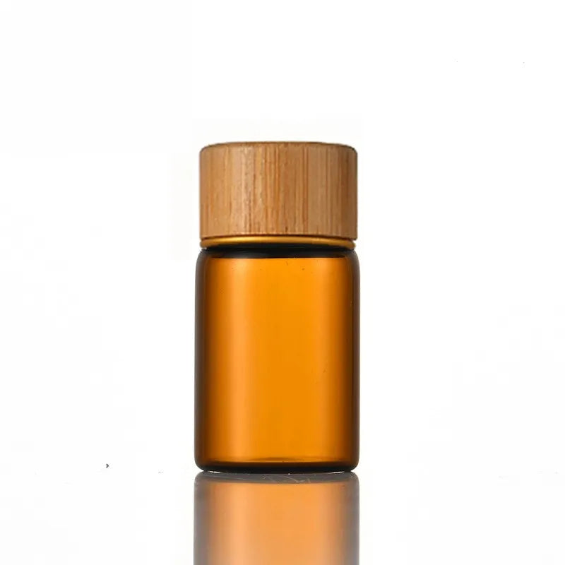 Mini Small Glass Bottles with Cork Stopper Jars Tiny Wedding Vials Message Favor Containers DIY Wishing Bottle Party Gifts Oasis Select brown 2-8ml