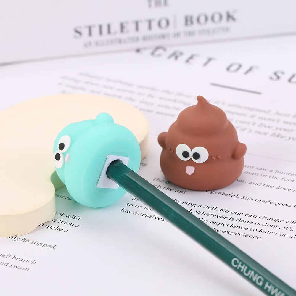 1pcs Creative Mini Cute Poop Pencil Sharpener for Elementary School Students Convenient Pencil Sharpener Children's Reward Gift Oasis Select