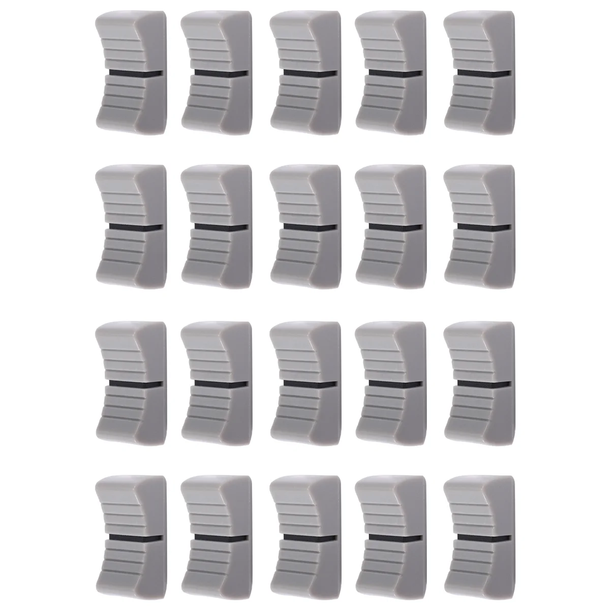 20Pcs 24mmx11mmx10mm Console Mixer Slider Fader Knobs Replacement for Potentiometer Gray Knob Black Mark Oasis Select Default Title