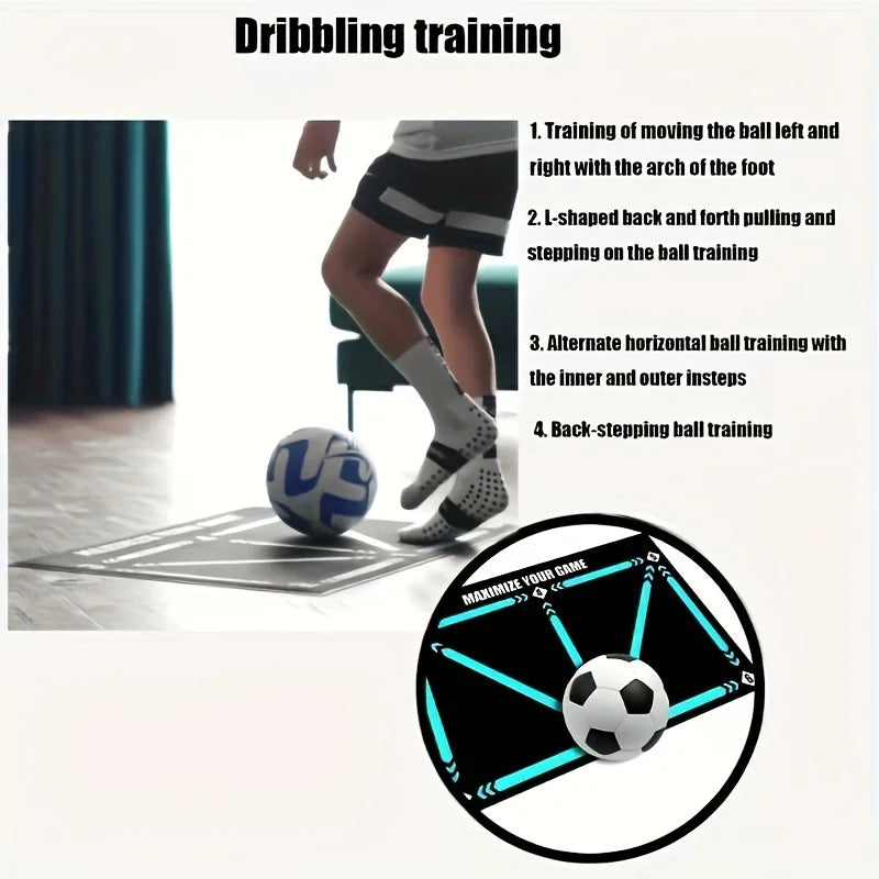 Football footwork training mat, ball control, Christmas gifts, silent shock absorption home training, ball sense improvement Oasis Select