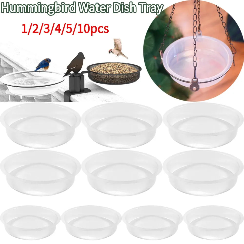 Outdoor Garden Hummingbird Water Dish Tray Replacement Plastic Birdbath Bowl For Wild Bird Feeding Station Drinker Water Feeding Oasis Select