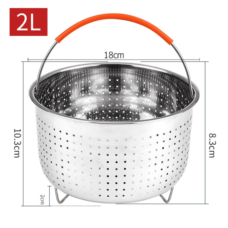 Stainless Steel Steamer Basket for 3/6/8 Qt Pressure Cooker