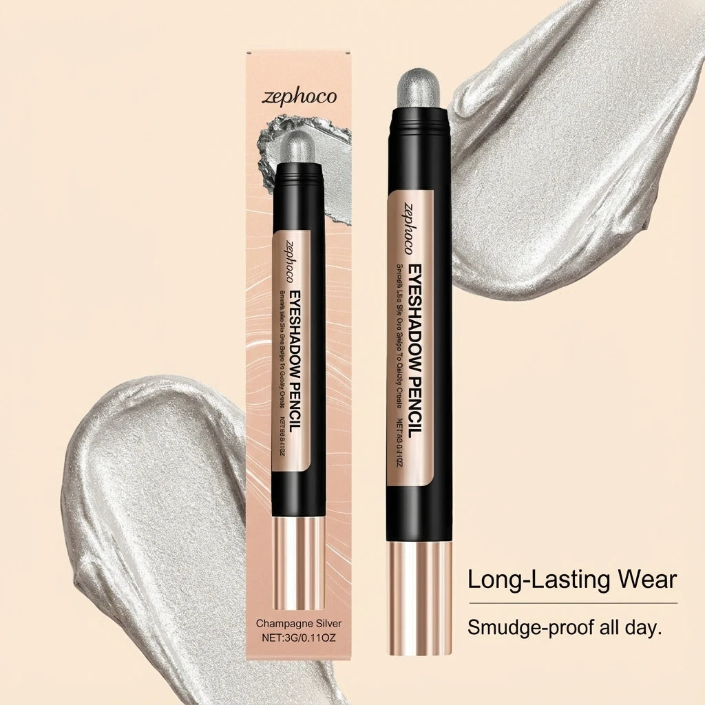 Smooth Pearl Eyeshadow Stick (Champagne Silver) - Naturally Pigmented, Fine Shimmer, Silky, Beginner-Friendly Oasis Select
