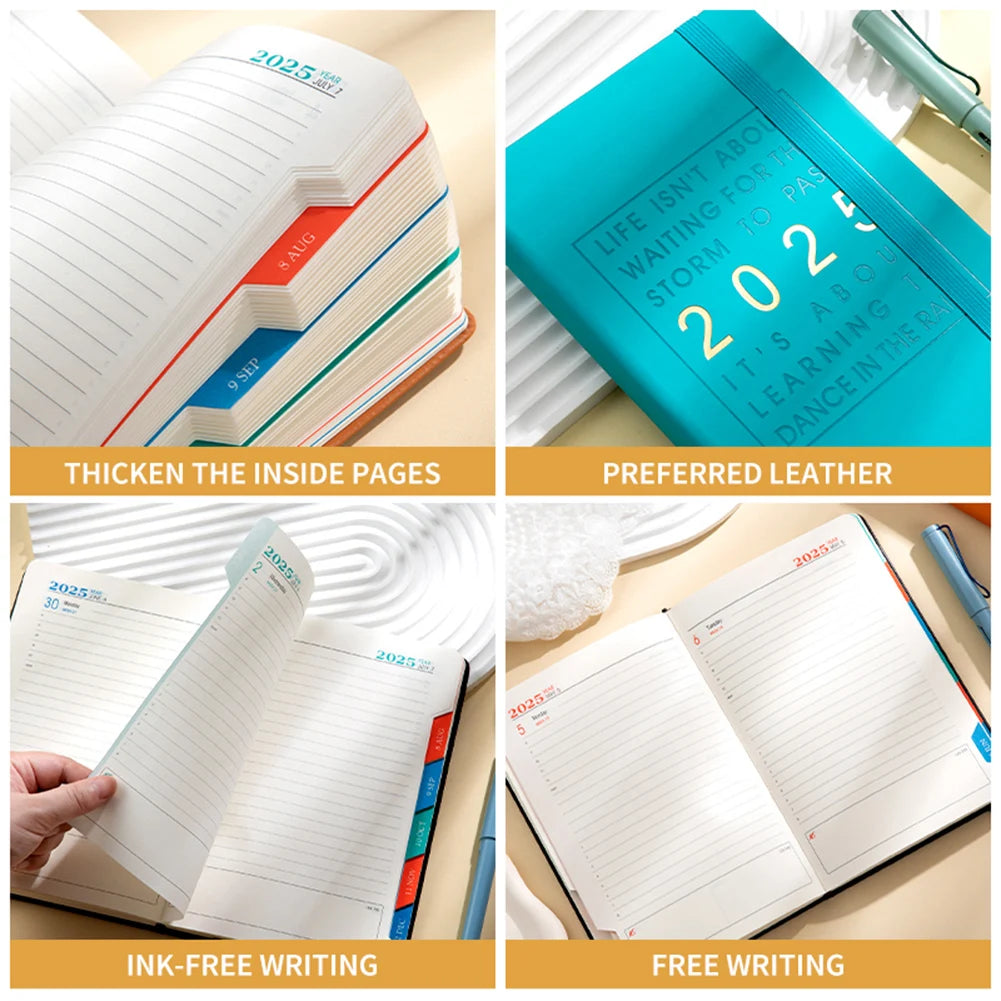 2025 Daily Planner Notebook A5 – 365-Day Time Management Organiser
