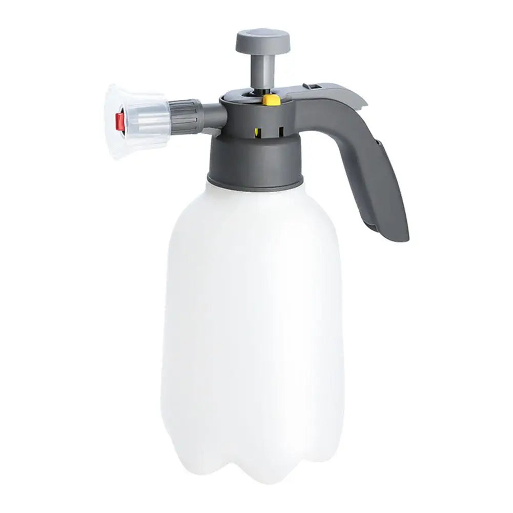 2L Hand Pump Foam Sprayer Hand Pneumatic Foam Cannon Snow Foam Car Wash Spray Bottle Car Window Gardening Cleaning Oasis Select White