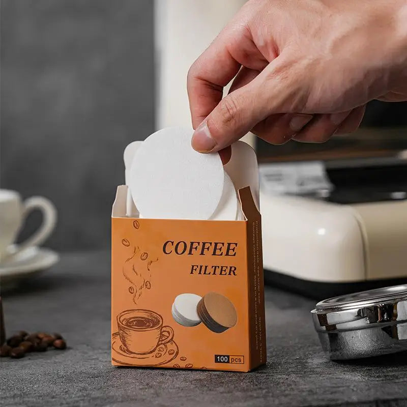 100Pcs Espresso Paper Filters 51mm 53mm 58mm Puck Screen For Delonghi Breville Portafilter Machine Tools Coffee Filter Paper Oasis Select