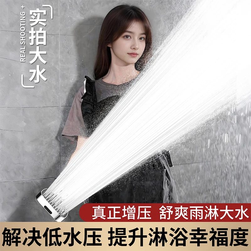 12cm Large Panel Shower Head with Filter Bathroom High Pressure Water Saving Rainfall Showerhead Square Multifunctional Nozzle Oasis Select