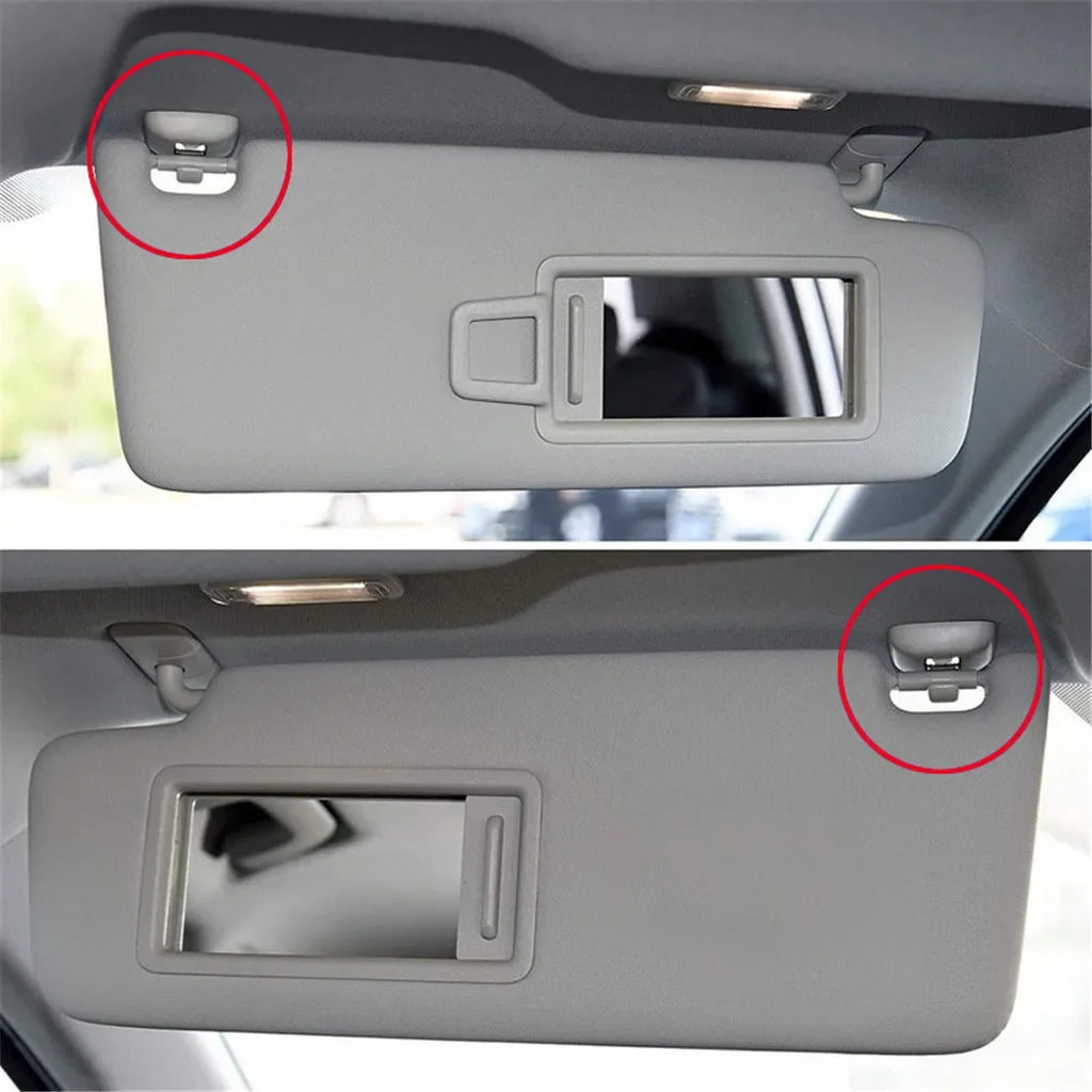 2Pcs Car Sun Visor Clip Gray Interior Hanger Hook Clip Bracket for Audi A1 A3 S3 A4 S4 Allroad A5 S5 Q3 Q5 8U0857562A Grey Oasis Select