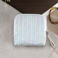 Jewelry Organizer Multiple Compartments High Capacity Travel Jewelry Storage Bag Zipper Delicate Clutch Bag for Women Travel Oasis Select Blue-12x2.5x12 cm