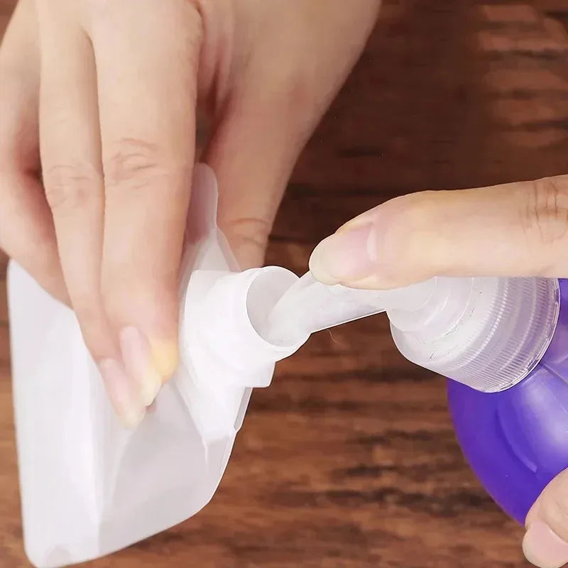 2-10PCS Travel Empty Squeeze Bags Lotion Dispensing Bag Refillable Shampoo Toiletries Conditioner Liquid Cosmetic Storage Pouche Oasis Select