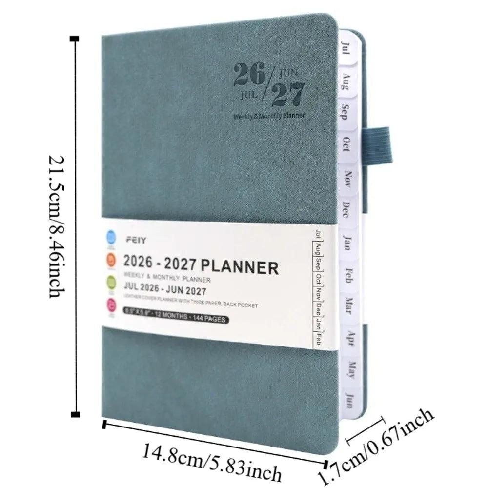 A5 English 2026-2027 Schedule Book Simple Agenda Planner Notebook Thick Paper Time Management Planner School Students Gift Oasis Select