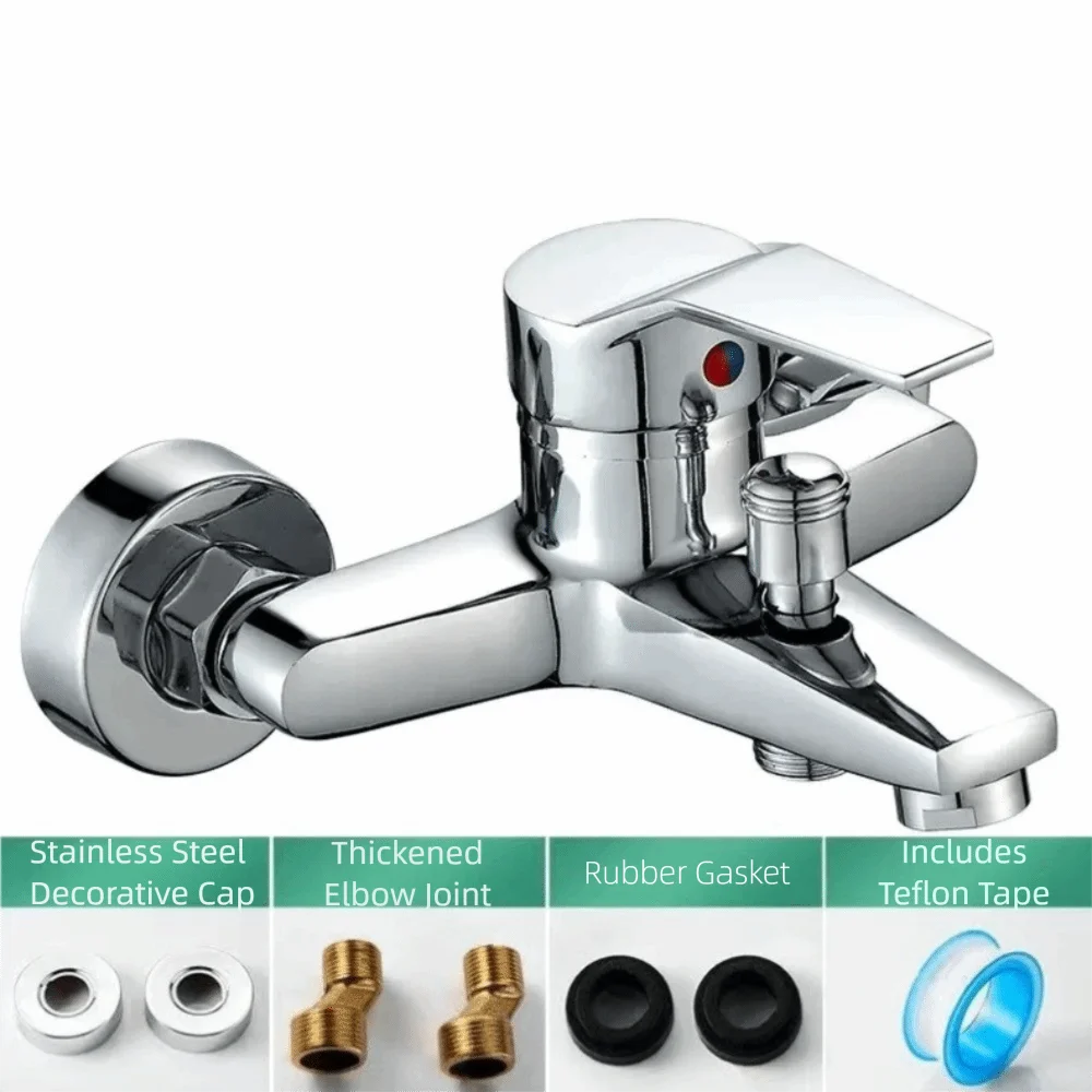 3-Way Shower Faucet Set – Hot Cold Water Mixer & Handheld