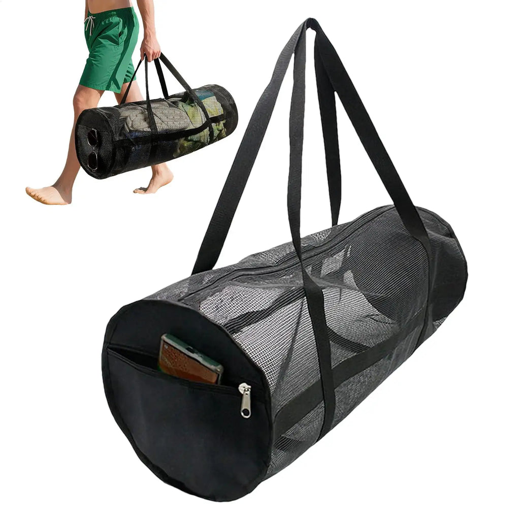 Foldable Mesh Swimming Bag Lightweight Beach Toys Gear Bag Multi-Function Swimming Dry Sack Large Capacity for Outdoor Sports Oasis Select