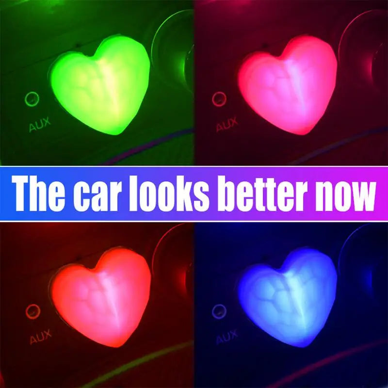 Ambient Lighting Car Interior Heart Car Lights Interior Ambient Lighting Decor Color Changing Atmosphere Lamp Romantic Lighting Oasis Select