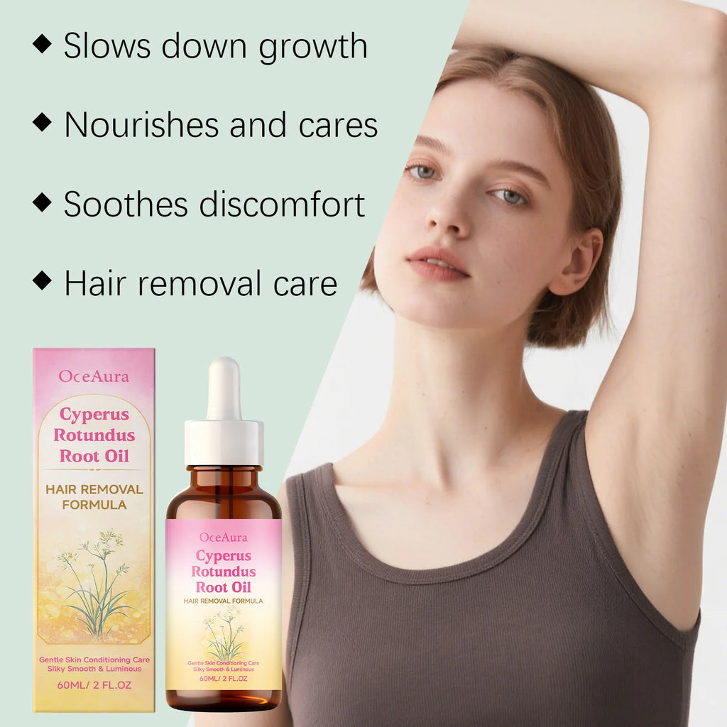 OceAura Cyperus Rotundus Hair Removal Oil – Nourishing 60ml Hair Removal Oil Oasis Select