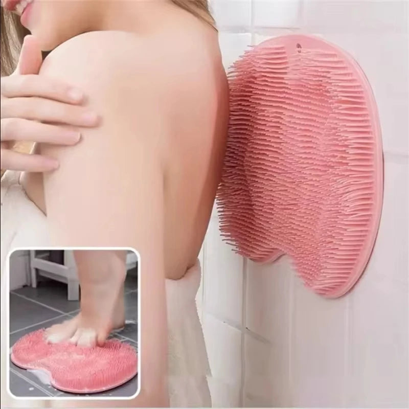 Rubbing Foot Pads, Silicone Foot Massaging Tools, Bathroom Foot Massage Pads, Bathing Foot Brushes, Lazy People Bathing Back Mas Oasis Select