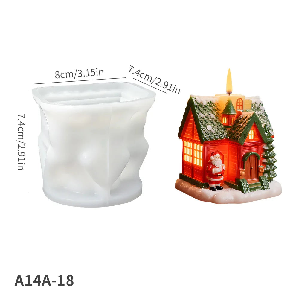 Santa Claus Mold High-Quality Christmas Silicone Mold Miniature Candle Mold Odorless For Holiday Gifts Handicraft Workshops Oasis Select Style 2
