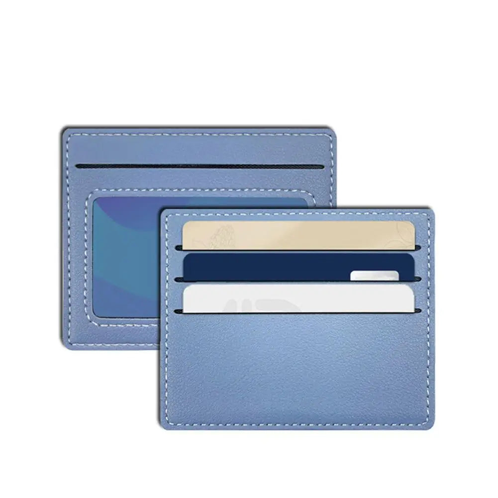 Slim PU Card Holder with Clear ID Window | Unisex Wallet