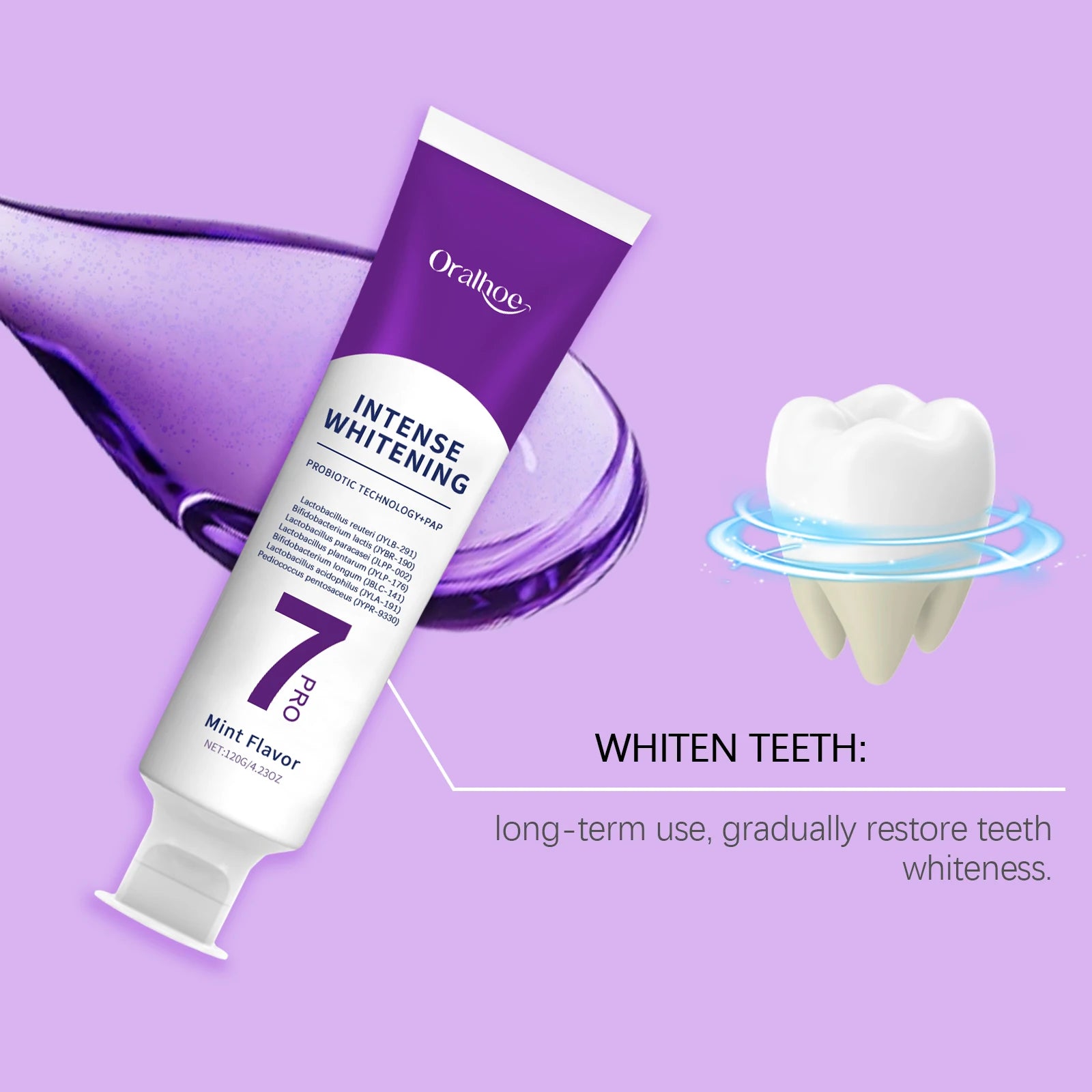 Purple Hydroxyapatite Whitening Toothpaste Removal Plaque Stain Dental Bleaching Cleaning Oral Hygiene Fresh Breath Toothpaste Oasis Select