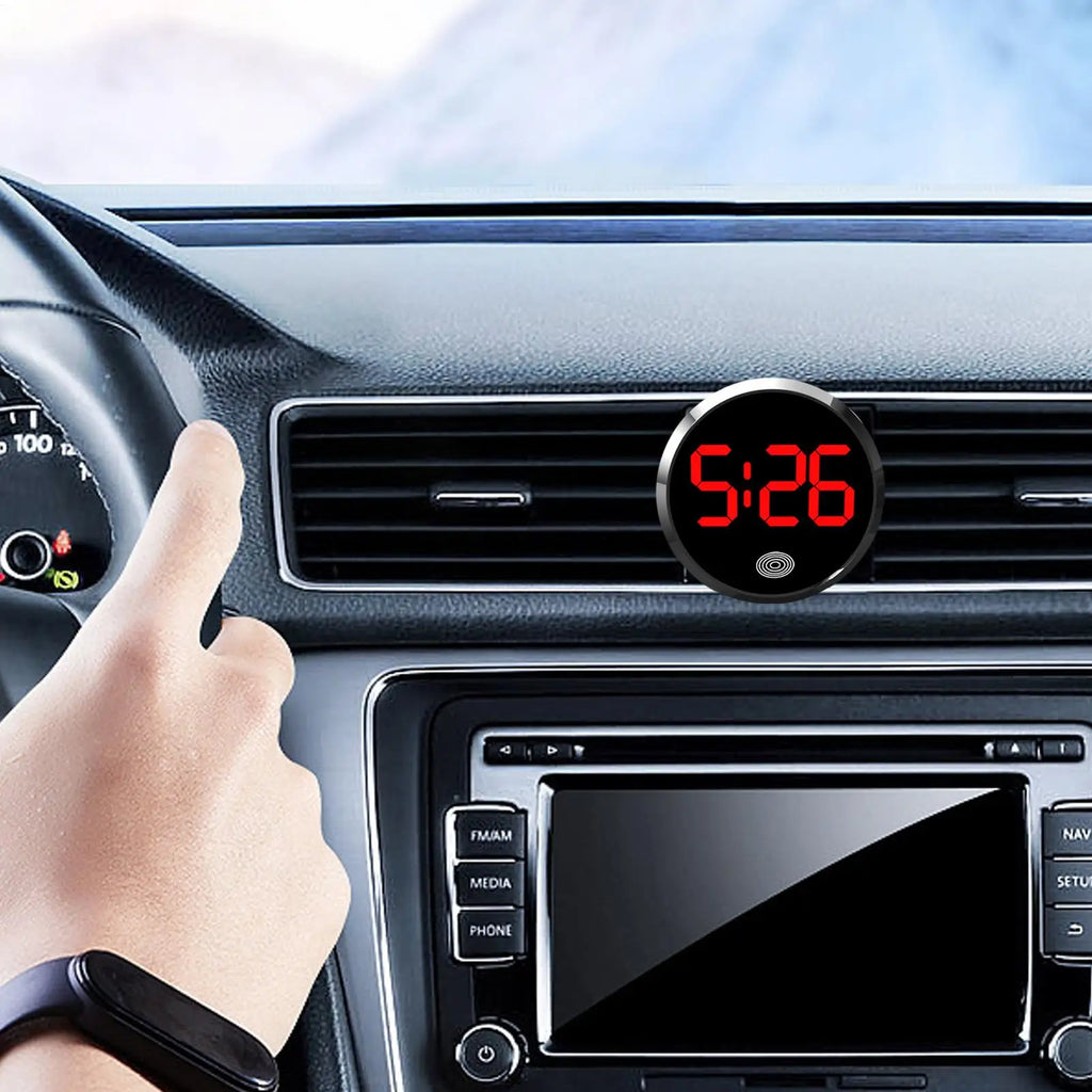 LED Car Clock Luminous Automobiles Internal Stick-On Mini Digital Clocks Auto Ornament Car Accessories Oasis Select