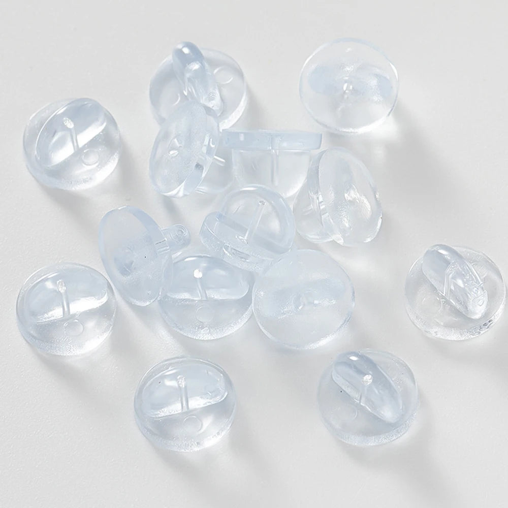 50pcs Rubber Brooch Button Clasps Pin Back Clutch Care Cap Nail Tie Back Stoppers Squeeze Badge Holder Jewelry Accessories Oasis Select