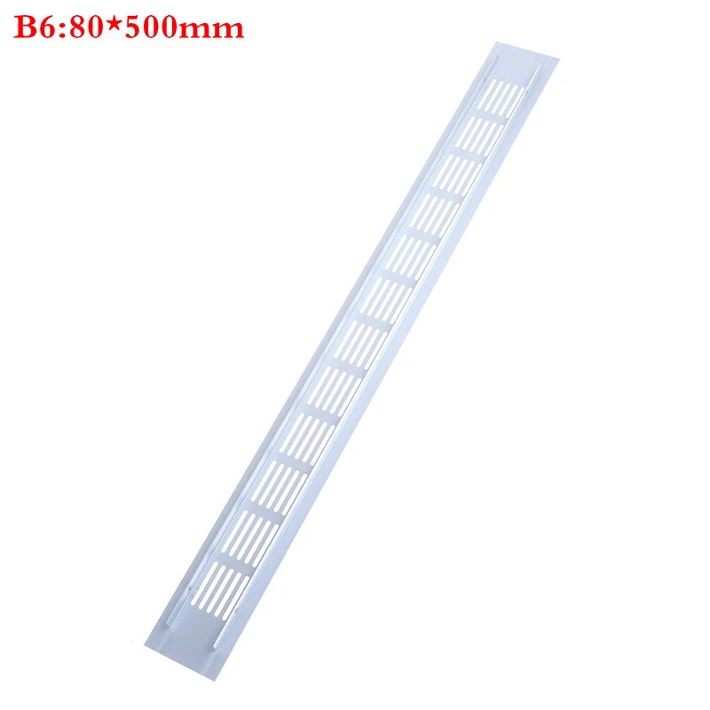 Vents Perforated Sheet Aluminum Alloy Air Vent Grille White Wall Ducting Ventilation Cover Web Plate Ventilation Grill Oasis Select 80x500mm