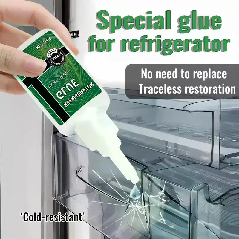 1Pcs Quick-Dry Strong Sealant Refrigerator Drawer Adhesive For Cracks Breaks Anti Durable Bonding Freezer Resistant Toys Oasis Select