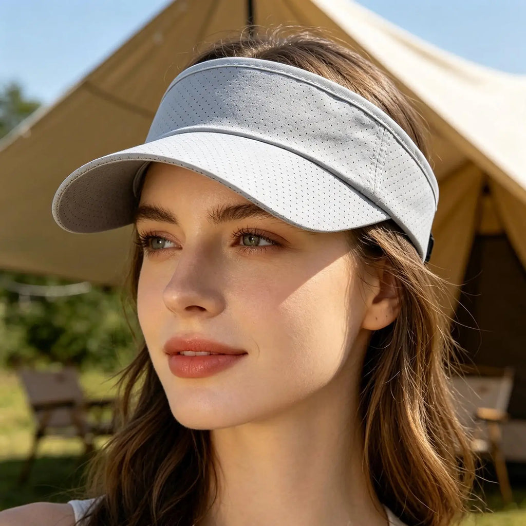 Sun Hats Men Women Cotton Adjustable Visor UV Protection Top Empty Solid Sport Tennis Golf Running Sunscreen Baseball Caps Oasis Select