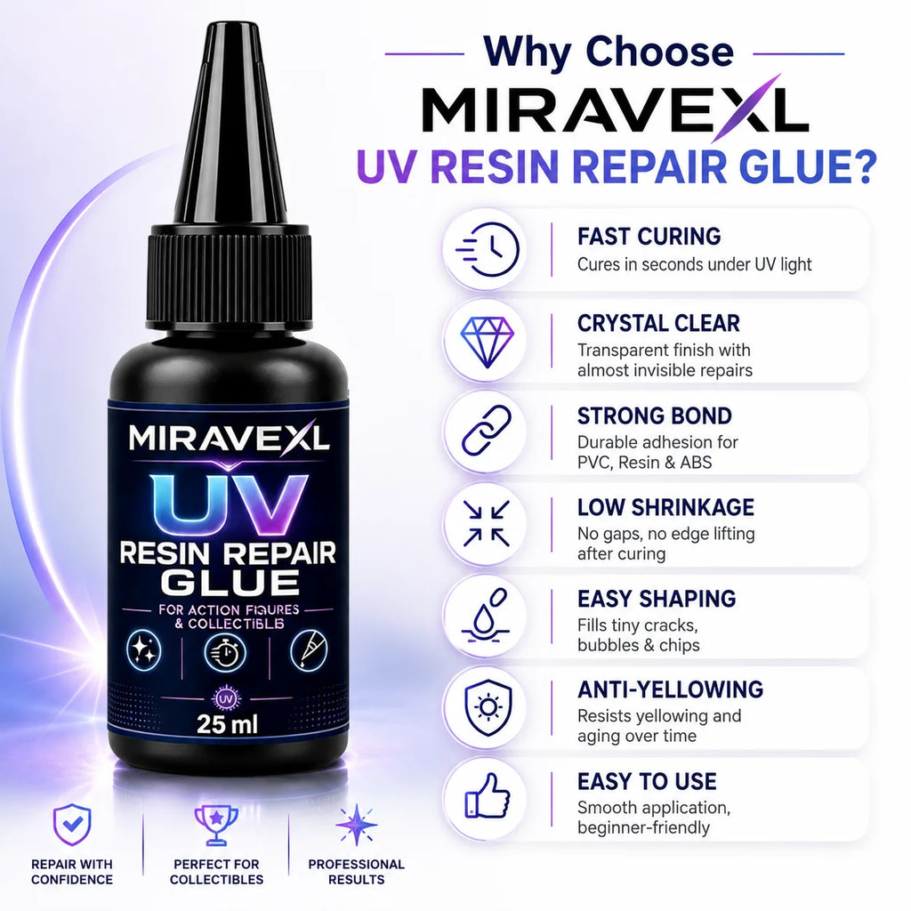 25g MIRAVEXL UV Epoxy Resin Glue DIY Jewelry Making High Transparency Fast Drying High Hardness Glue UV Lamp DIY Craft Decor Oasis Select