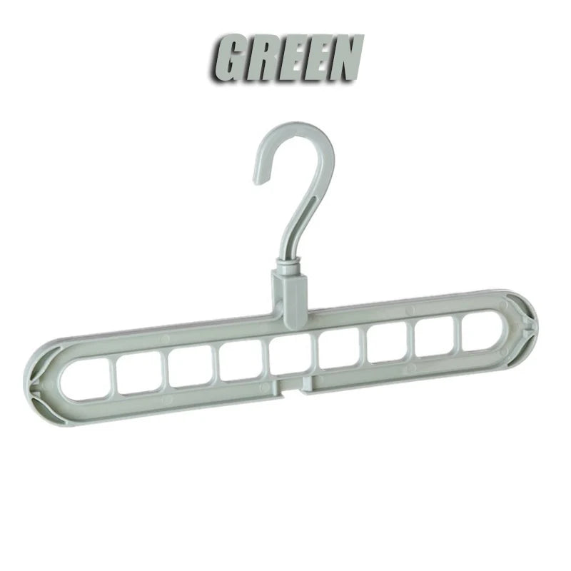1-5pcs Magic Multi-port Support hangers for Clothes Drying Rack Multifunction Plastic Clothes rack drying hanger Storage Hangers Oasis Select Green 5PCS