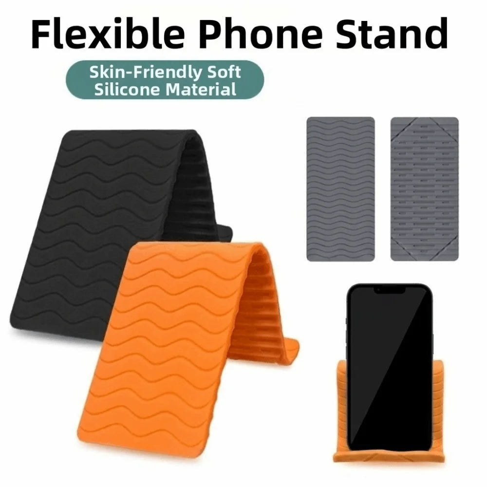 Silicone Bendable Phone Holder Anti-Slip Design Multi Functional Flexible Phone Stand Portable Folding Deformation Oasis Select