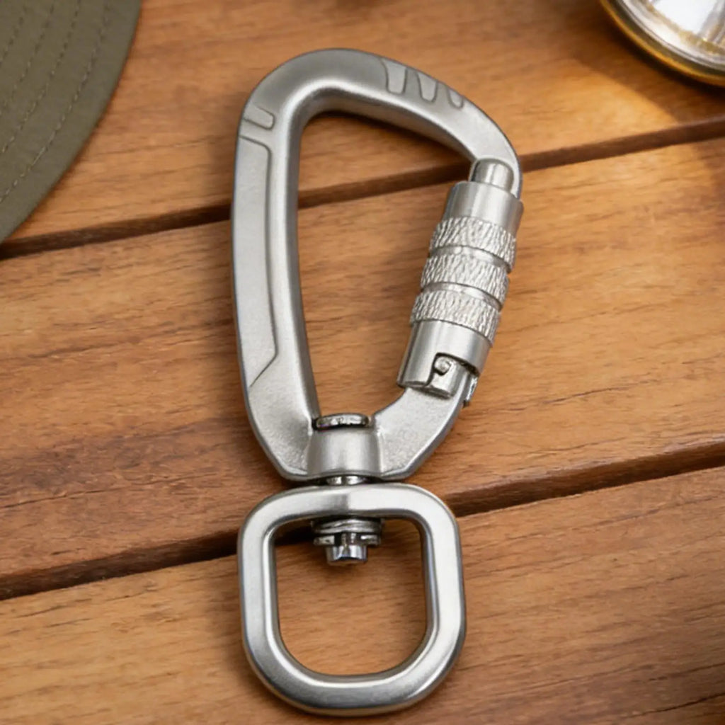 Aluminum Alloy Carabiner D-Ring Key Chain Clip Camping Keyring Hook Outdoor Travel Climbing Camping Backpacking Fishing Oasis Select