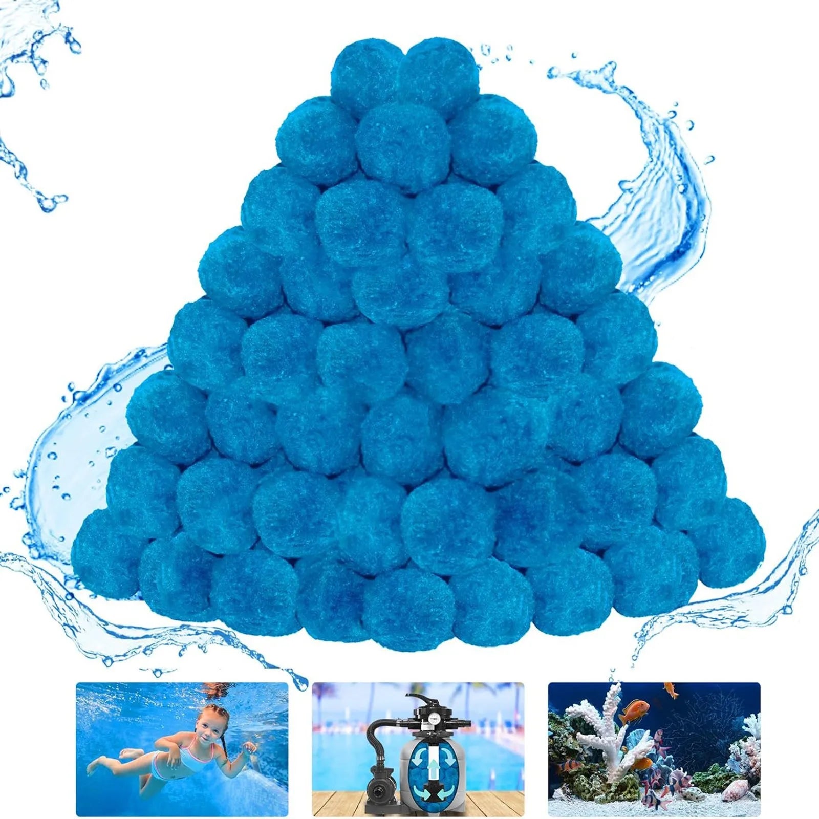 New Swimming Pool Filter Ball, A Newly Upgraded And Efficient To Swimming Pool Filter Sand, Reusable Environmentally Filter Ball Oasis Select