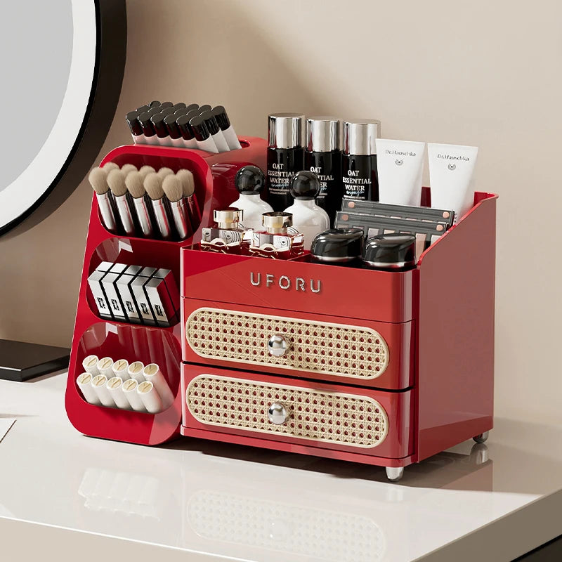 UFORU Makeup Organizer For Vanity, Countertop Organizer With Drawers, Spacious Cosmetic Display Case for Beauty Essential, Skinc Oasis Select