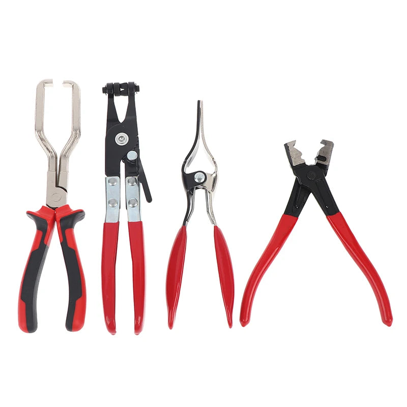 4Pcs Hose Clamp Pliers Car Oil Pipe Separation Pliers Filter Clamp Pliers Professional Auto Repair Tools Labor-Saving Design Oasis Select A2
