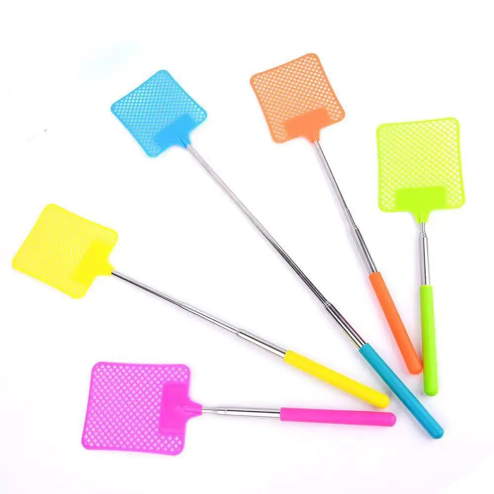 1/3/5PCS Fly Swatter Mosquito Swatter Stainless Steel Retractable Swatter, Fly Repellent Supplies, Suitable for Home, Shop Oasis Select 1pc Random color L