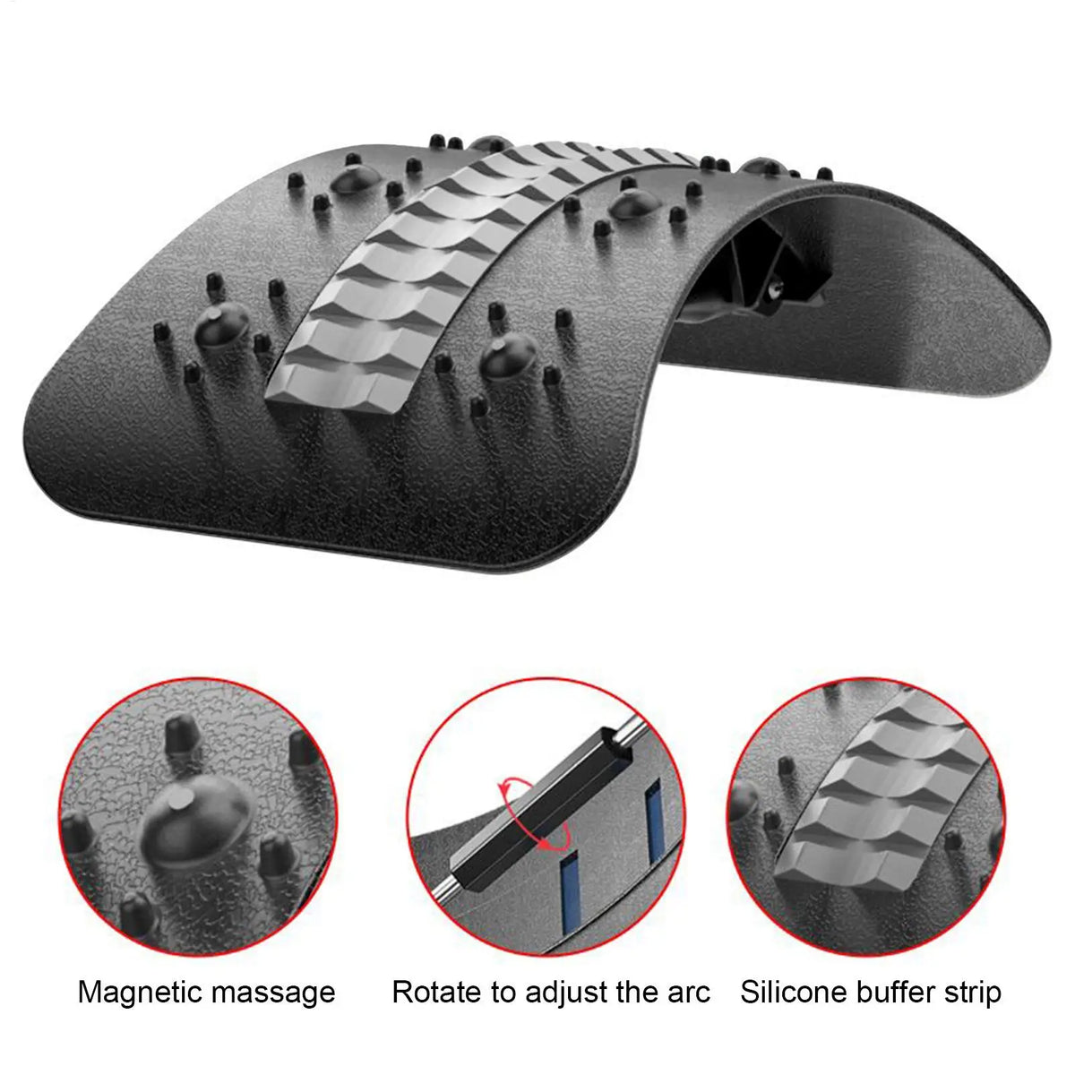 Back Stretcher Waist Support Relieving Board Adjustable Back Stretcher Massager Back Stretcher forBack Pain Relief Cracker Board Oasis Select