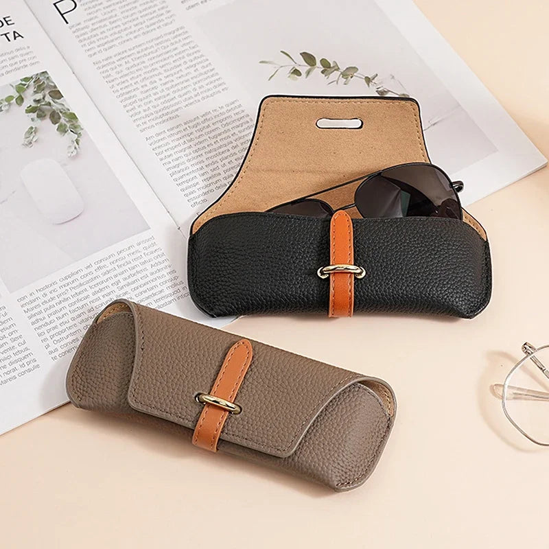Portable Case Soft Protective Case Cover Glasses Bag Sunglasses Case Box Reading Eyeglasses Pouch Eyewear Protector PU Leather Oasis Select