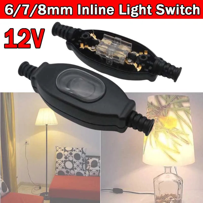 6/7/8mm Inline Light Switch For 12V CARAVAN CAMPER 4WD in line Waterproof Oasis Select